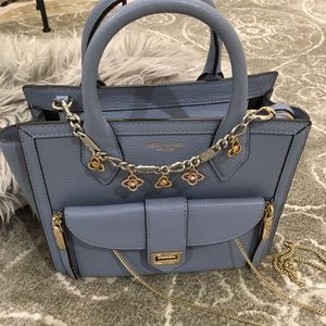 Henri bendel blue mini rivington + flower charm